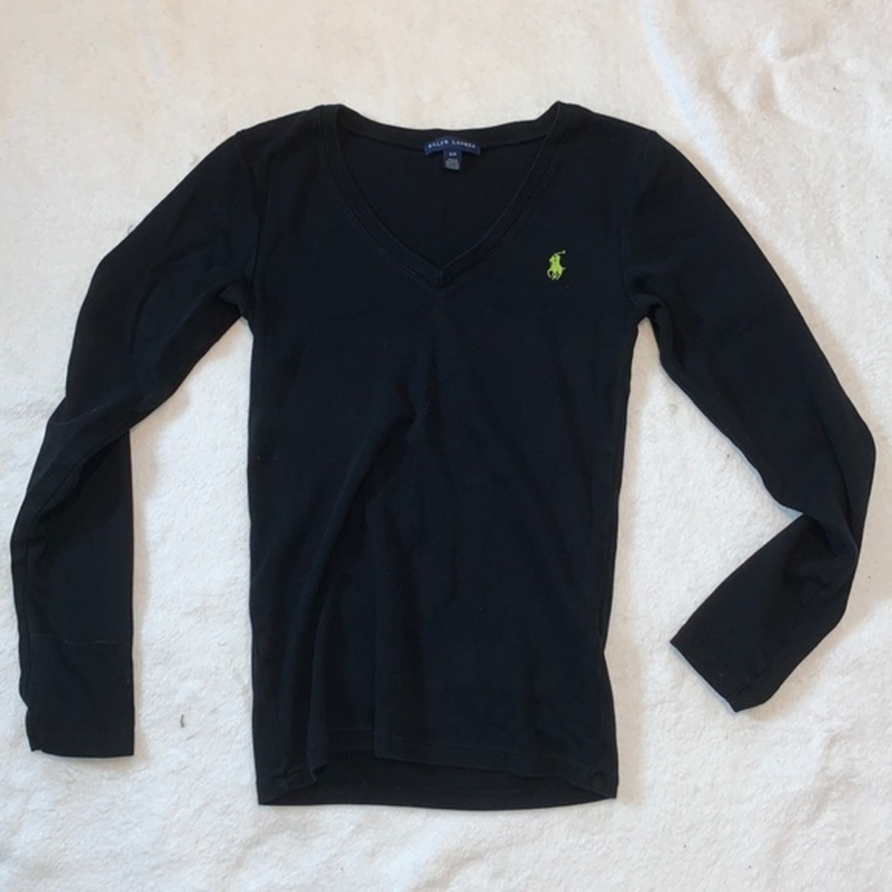 Ralph Lauren‎ black v neck top